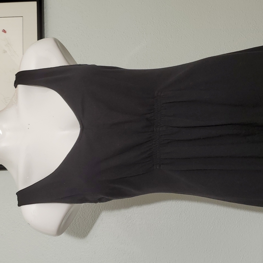 CHADWICKS Women's Black V-Neck Shift Dress, Beach Coverup ' EC - Size Small